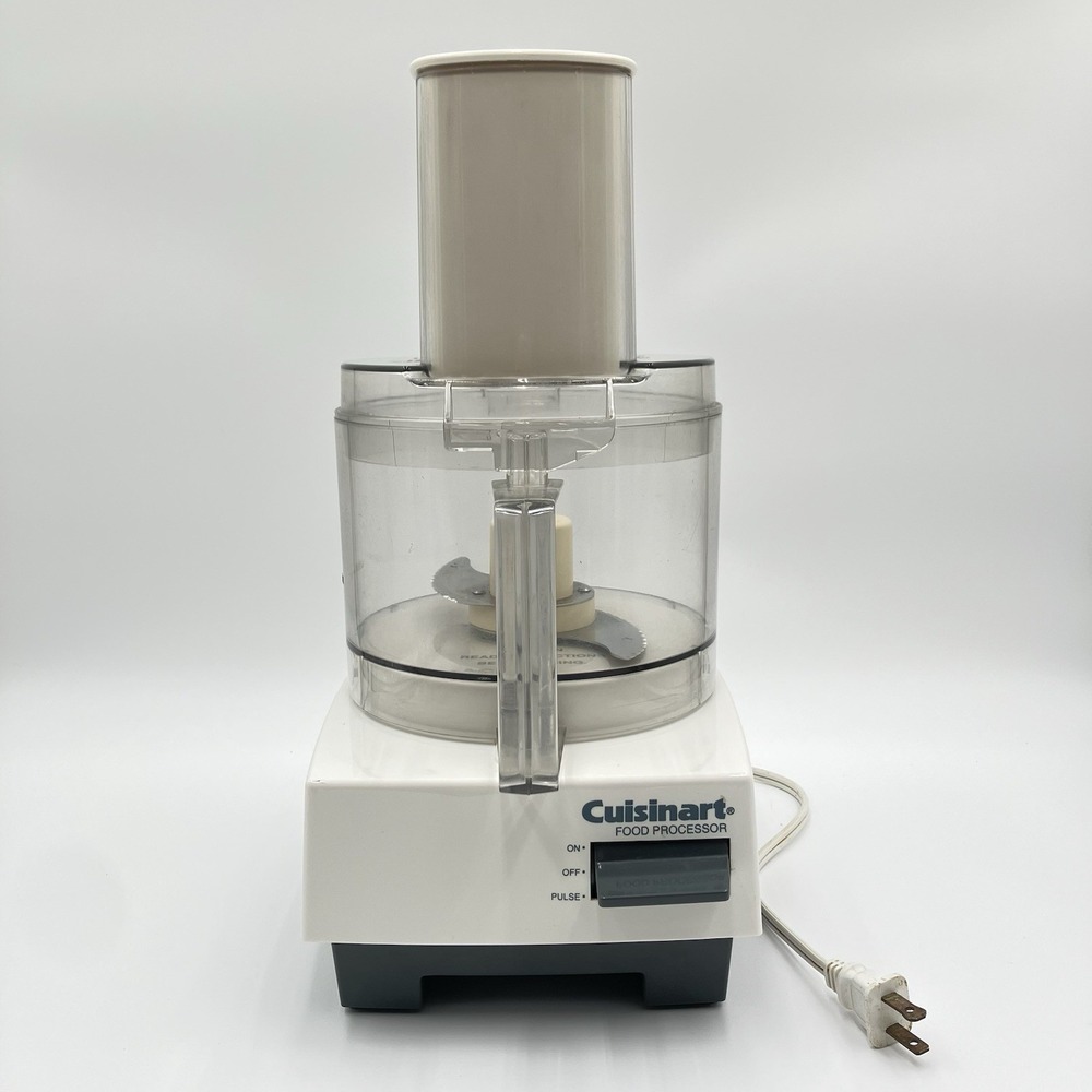 Vtg Cuisinart DLC-10 Food Processor White Classic Chopper with Blade and Pusher